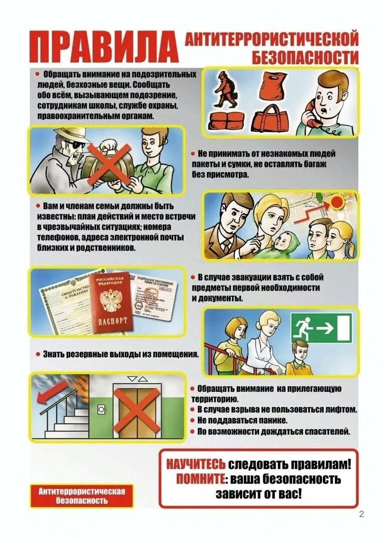 Правила антитеррористической безопасности.